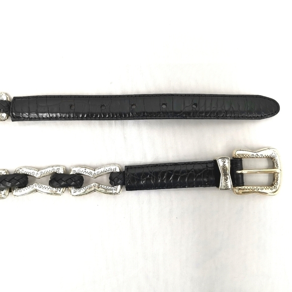 Brighton Vtg Women's Medium Silver Tone Bow Belt - Picture 7 of 13